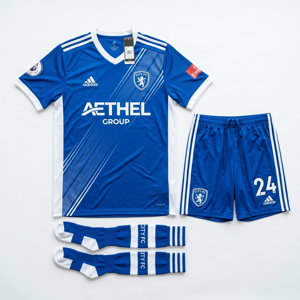 Blue & White Pro Soccer Kit